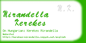 mirandella kerekes business card